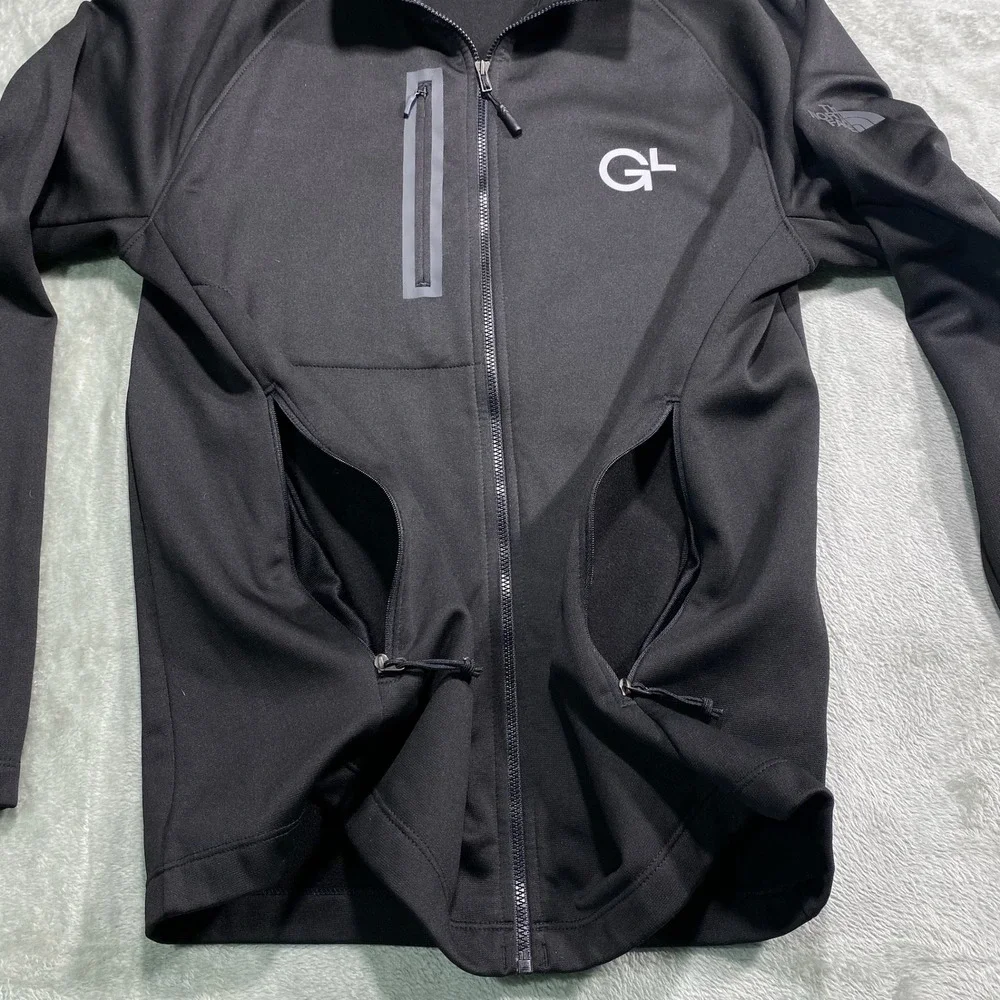 The‎ North Face Full Zip Jacket Mens Medium Black Fleece Lined Lightweight